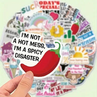 Snarky Satirical Doodle Stickers | Laptops, Water Bottles