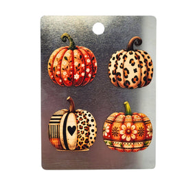 Fall Pattern Pumpkin Magnet Set - Home Decor
