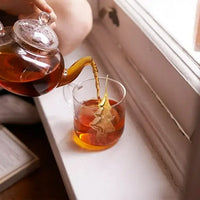 Beautiful Christmas Tree Tea Infuser Gold Plated Stainless Steel - 10 Pcs