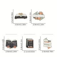 Charming Book-Themed Bibliophiles Enamel Pins