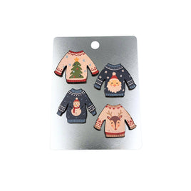 Christmas Sweater Magnets - Cute Fridge Embellishments