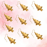 Beautiful Christmas Tree Tea Infuser Gold Plated Stainless Steel - 10 Pcs