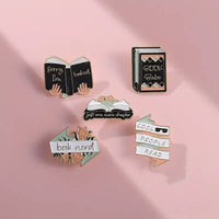 Charming Book-Themed Bibliophiles Enamel Pins