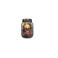 Skull and Pumpkins In Jar Magnet Set - Home Decor