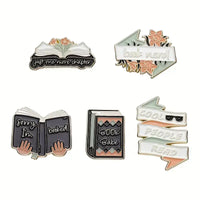 Charming Book-Themed Bibliophiles Enamel Pins