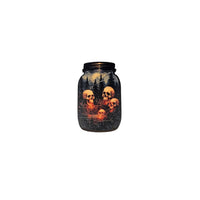 Skull and Pumpkins In Jar Magnet Set - Home Decor