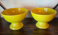 Yellow Footed Bowls - late 20th Century