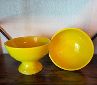 Yellow Footed Bowls - late 20th Century