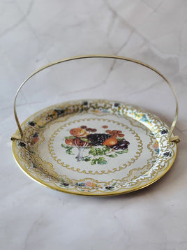 Vintage Daher Fruit and Wine Tray with Handle