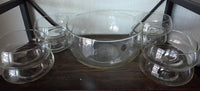 MCM 1970's Riekes-Crisa Moderno Crystal Salad Set (9 pieces)