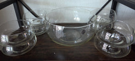 MCM 1970's Riekes-Crisa Moderno Crystal Salad Set (9 pieces)