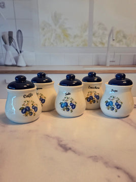 Vintage Italian Spice Jars (set of 5)