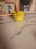 Secla Portugal Yellow Cabbage Leaf Individual Soup Bowl with Cover