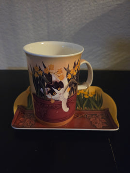 Naughty Kitty China Cup and Tray