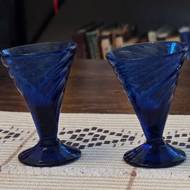 Cobalt blue Cordial Glasses (pair)