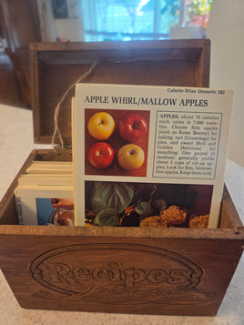 Vintage Wooden Recipe Box