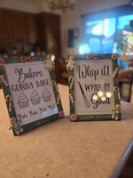 Baking Signs - Handmade Frames