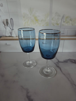 Gorham Crystal Summer Sky Wine Glasses with Platinum Rim (Set of 2) (Copy)