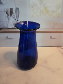Cobalt Blue Lily Pad Vase - hand Blown