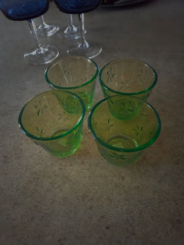 Uranium Glass whisky glasses